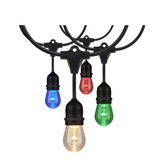 SATCO NUVO S8031 24Ft LED String Light 12-S14 lamps 120 Volts RGBW with Infrared Remote