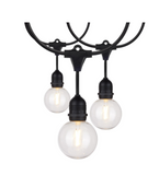 SATCO NUVO S8034 24Ft LED String Light; Includes 12-G25 bulbs; 2200K; 120 Volts