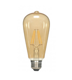 SATCO NUVO S9578 4.5 Watt ST19 LED; Transparent Amber; Medium base; 2000K; 350 Lumens; 120 Volt Light Bulb