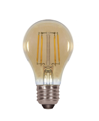 SATCO S9583 4.5 Watt A19 LED; Amber; Medium base; 2000K; 350 Lumens; 120 Volt Light Bulb