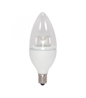 SATCO S9660 4.5 Watt; B11 LED; 2700K; Candelabra base; 230 Volt Light Bulb