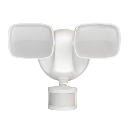 Feit Electric S9DFL/850/MOT/WH 9 in. White Outdoor Motion Sensor LED Flood Light Color Temperature 5000K, Wattage 28W, Voltage 120V Pack 1