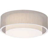 AFX Lighting SAF1614LAJUD-JT 18W LED Sanibel Flush Mount, 120-277V, CCT Selectable, Jute Finish