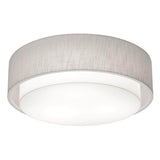 AFX Lighting SAF1824LAJUD-LW-MSBB Sanibel 18 Inch CCT LED Flush Mount In Linen White With White Acrylic Diffuser