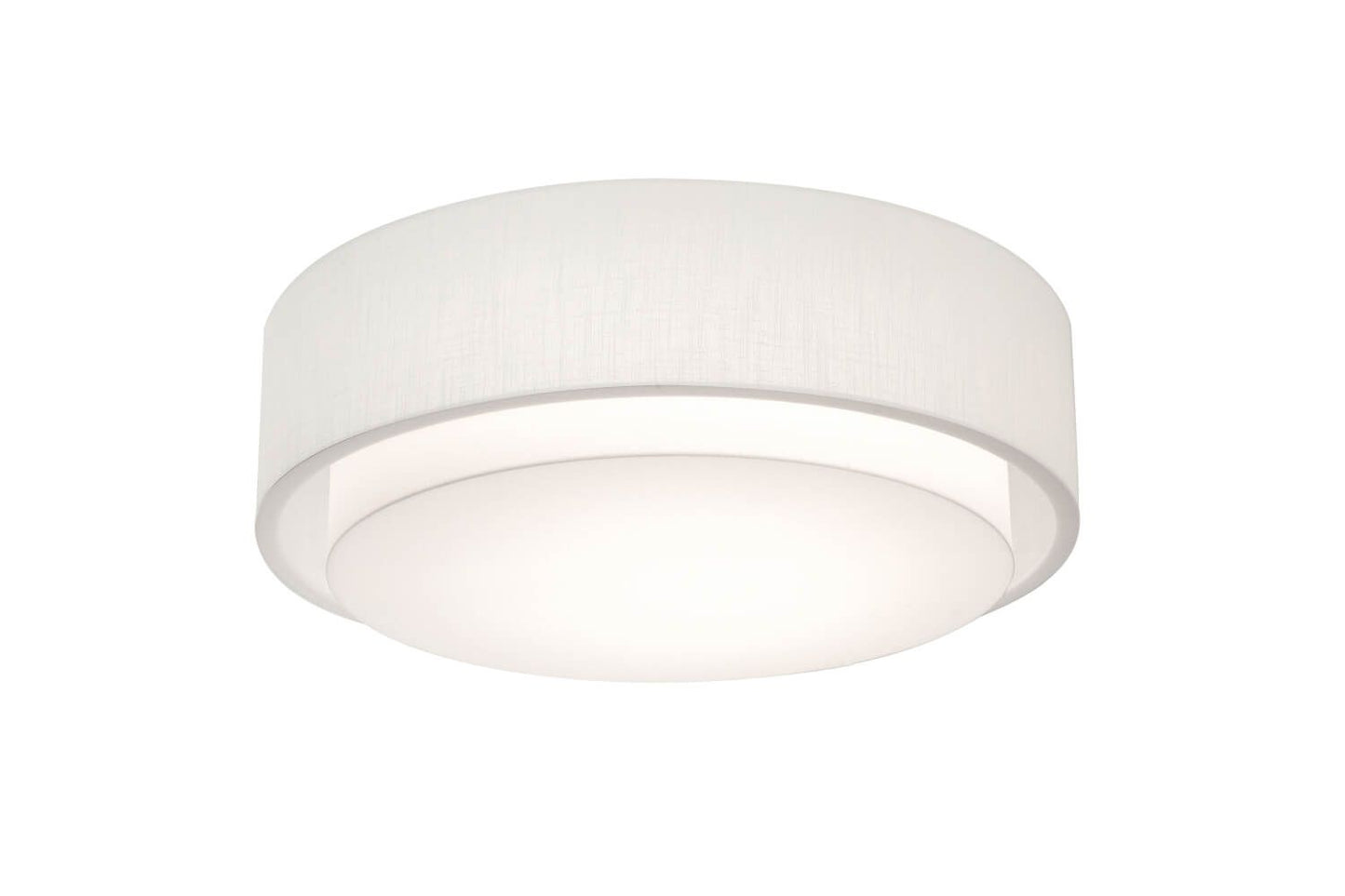 AFX Lighting SAF1824MB-LW Sanibel 3 Light 18 Inch Drum Flush Mount In Linen White With White Acrylic Diffuser