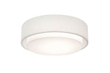 AFX Lighting SAF1824MB-LW Sanibel 3 Light 18 Inch Drum Flush Mount In Linen White With White Acrylic Diffuser