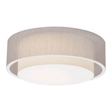 AFX Lighting SAF2332LAJUD-JT-BB Sanibel 23 Inch CCT LED Flush Mount In Jute With Inner White Acrylic Diffuser