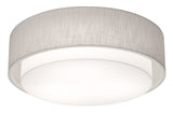 AFX Lighting SAF2332LAJUD-LW Sanibel 23 Inch LED Drum Flush Mount In Linen White With White Acrylic Diffuser