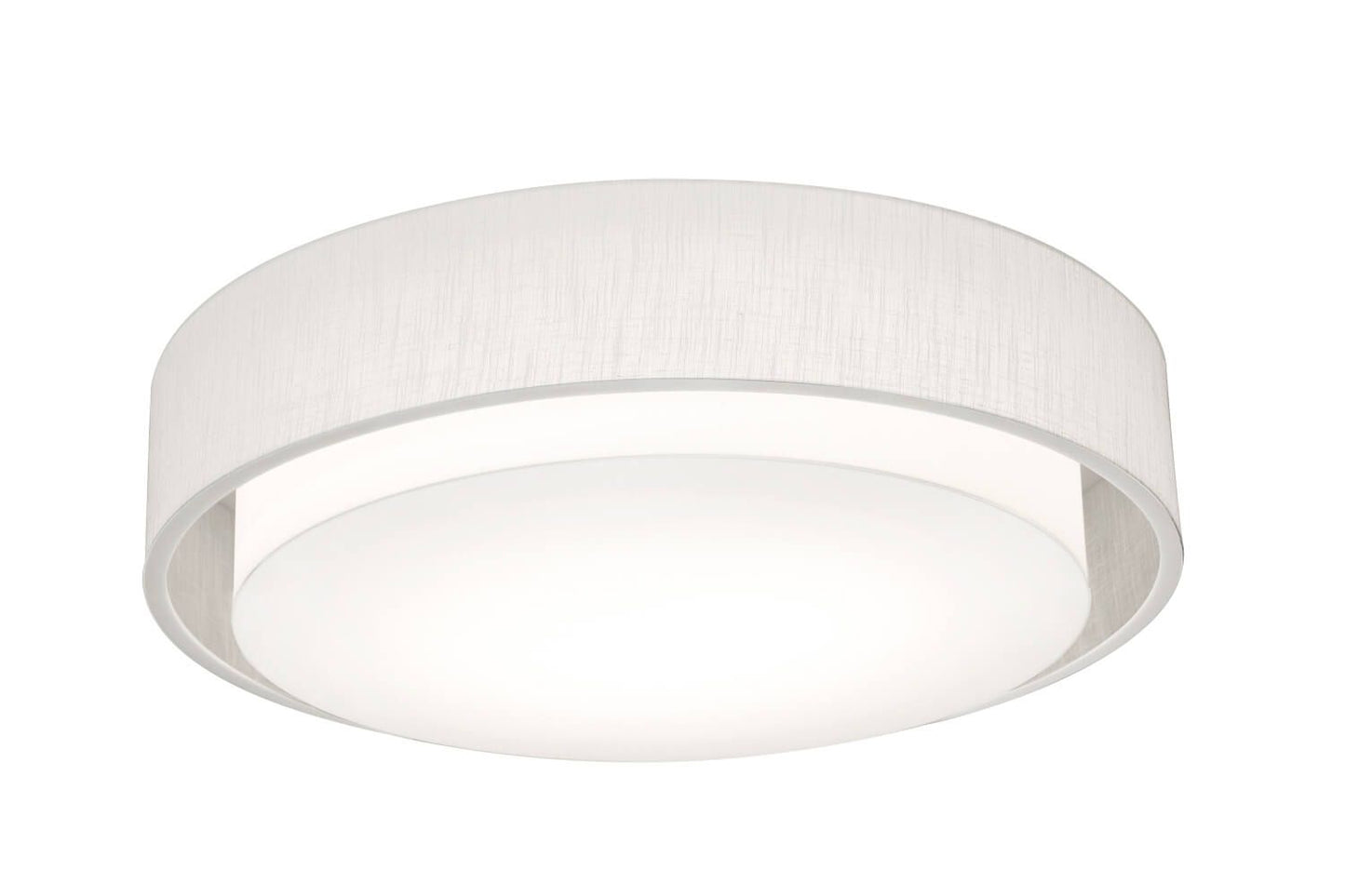 AFX Lighting SAF2332MB-LW Sanibel 3 Light 23 Inch Drum Flush Mount In Linen White With White Acrylic Diffuser