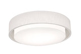 AFX Lighting SAF2332MB-LW Sanibel 3 Light 23 Inch Drum Flush Mount In Linen White With White Acrylic Diffuser