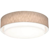 AFX Lighting SAF3244L5AJUD-JT-BB Sanibel 32 Inch CCT LED Drum Flush Mount In Jute With Inner White Acrylic Diffuser