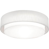 AFX Lighting SAF3244L5AJUD-LW-BB Sanibel 32 Inch CCT LED Drum Flush Mount In Linen White With White Acrylic Diffuser