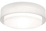 AFX Lighting SAF3244MB-LW Sanibel 4 Light 32 Inch Drum Flush Mount In Linen White With White Acrylic Diffuser