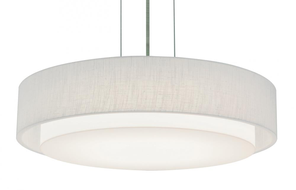 AFX Lighting SAP1824LAJUDSN-LW 30W LED Sanibel Pendant, 2400 lm, 120V-277V, Selectable CCT, Nickle/Linen White