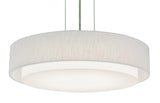 AFX Lighting SAP1824LAJUDSN-LW 30W LED Sanibel Pendant, 2400 lm, 120V-277V, Selectable CCT, Nickle/Linen White