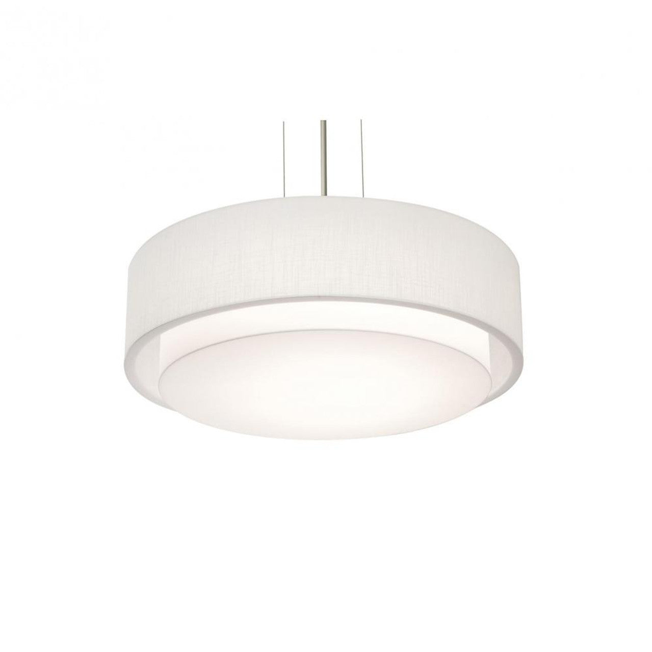 AFX Lighting SAP1824MBBK-LW 18-in 25W Sanibel Pendant Light, 3-Light, E26, 120V, Black/Linen White