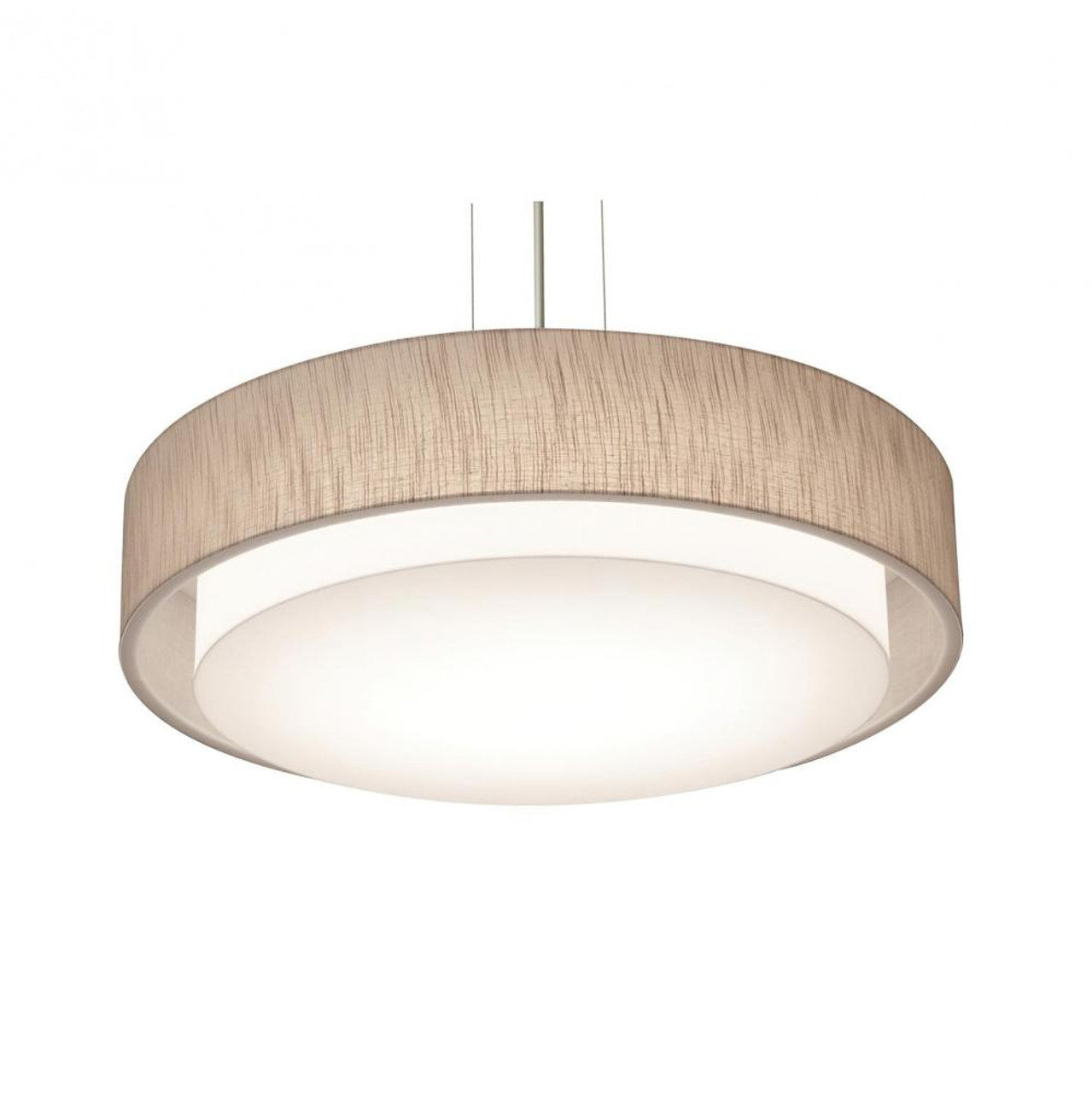 AFX Lighting SAP2332LAJUDBK-JT 23-in 42W Sanibel Pendant Light, 120V-277V, CCT Select, Black/Jute