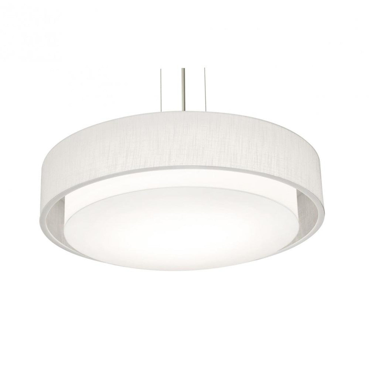 AFX Lighting SAP2332LAJUDBK-LW 23-in 42W Sanibel Pendant Light, 120V-277V, CCT Select, Black/Linen White