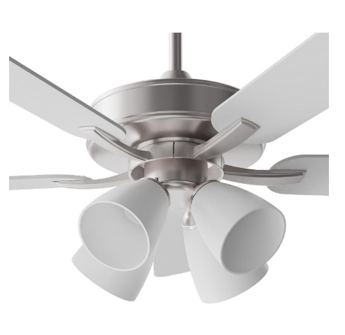 AFX Lighting SBGN525MACSNSL-4LWS Sandberg 52 Inch Ceiling Fan AC, with Four Light Kit Silver Finish, with Wall Switch