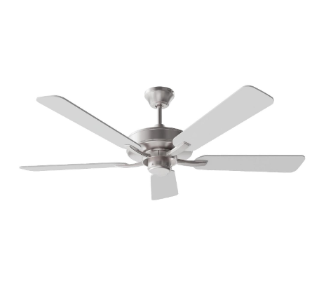 AFX Lighting SBGN525MACSNSL-WS Sandberg 52 Inch Ceiling Fan AC, Silver Finish, with Wall Switch