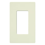 Lutron SC-1-BI Claro 1 Gang Wall Plate for Decorator/Rocker Switches, Biscuit Finish