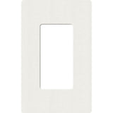 Lutron SC-1-RW Claro 1 Gang Wall Plate for Decorator/Rocker Switches, Architectural White Finish