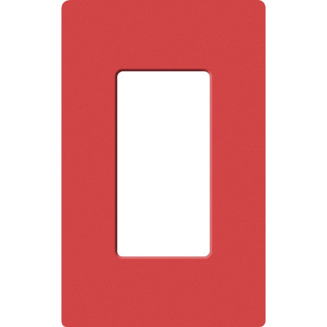 Lutron SC-1-SR Claro 1 Gang Wall Plate for Decorator/Rocker Switches, Signal Red Finish