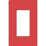 Lutron SC-1-SR Claro 1 Gang Wall Plate for Decorator/Rocker Switches, Signal Red Finish