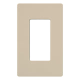 Lutron SC-1-TP Claro 1 Gang Wall Plate for Decorator/Rocker Switches, Taupe Finish