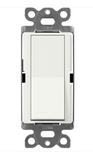 Lutron SC-1PS-RW Claro Single Pole Switch - 15A - Architectural White Finish