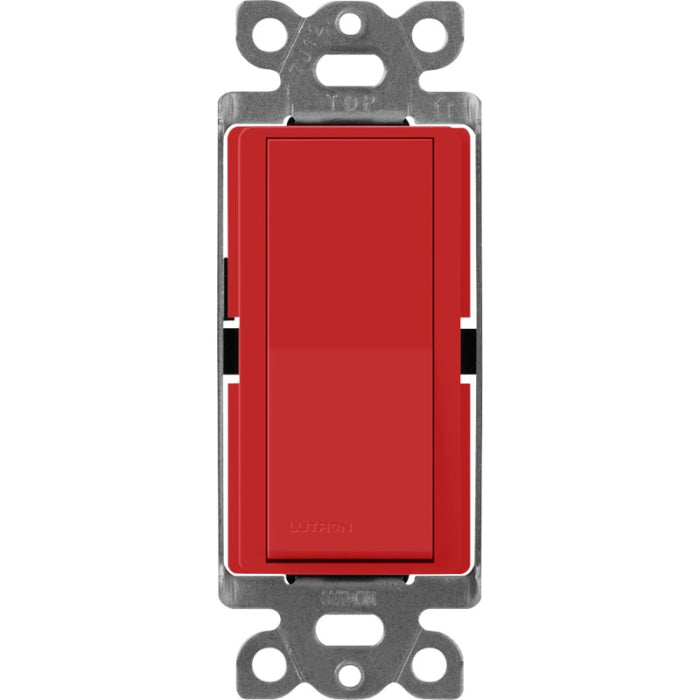 Lutron SC-1PS-SR Diva Single Pole 15A 120/277V Switch, Signal Red Finish