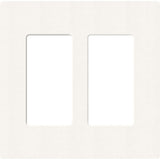 Lutron SC-2-BW Claro Screwless Designer Wall Plate W/Two Gang, Brilliant White Finish