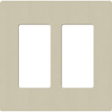 Lutron SC-2-CY Claro Screwless Designer Wall Plate W/Two Gang, Clay Finish