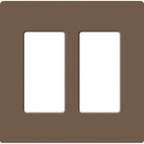 Lutron SC-2-EP Claro Screwless Designer Wall Plate W/Two Gang, Espresso Finish