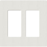 Lutron SC-2-LG Claro Screwless Designer Wall Plate W/Two Gang, Lunar Gray Finish