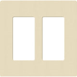 Lutron SC-2-SD Claro Screwless Designer Wall Plate W/Two Gang, Sand Finish