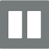 Lutron SC-2-SL Claro Screwless Designer Wall Plate W/Two Gang, Slate Finish