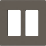 Lutron SC-2-TF Claro Screwless Designer Wall Plate W/Two Gang, Truffle Finish