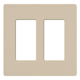 Lutron SC-2-TP Claro Screwless Designer Wall Plate W/Two Gang, Taupe Finish