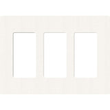 Lutron SC-3-BW Claro Screwless Designer Wall Plate W/Three Gang, Brilliant White Finish