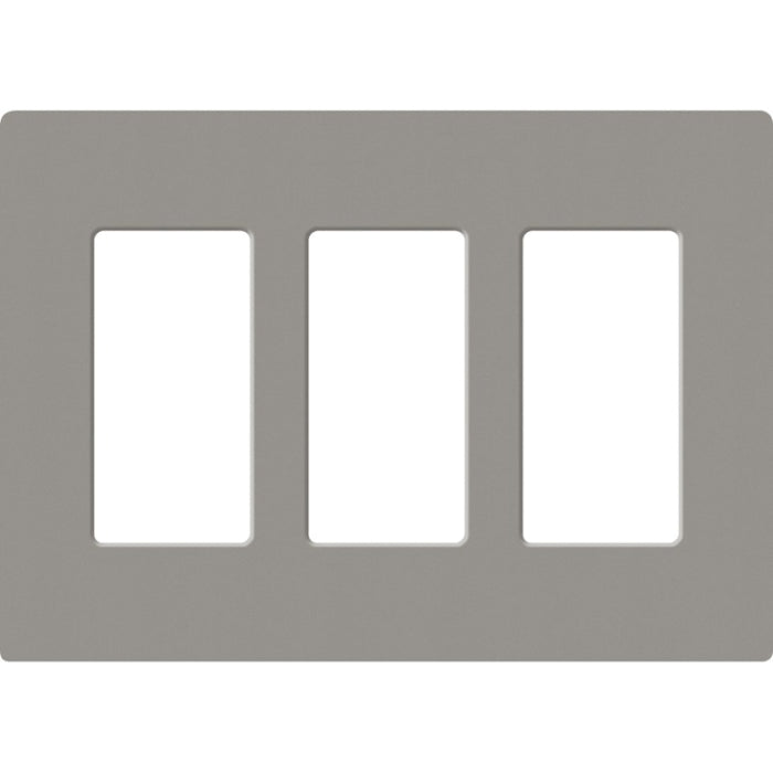 Lutron SC-3-CS Claro Screwless Designer Wall Plate W/Three Gang, Cobble Stone Finish