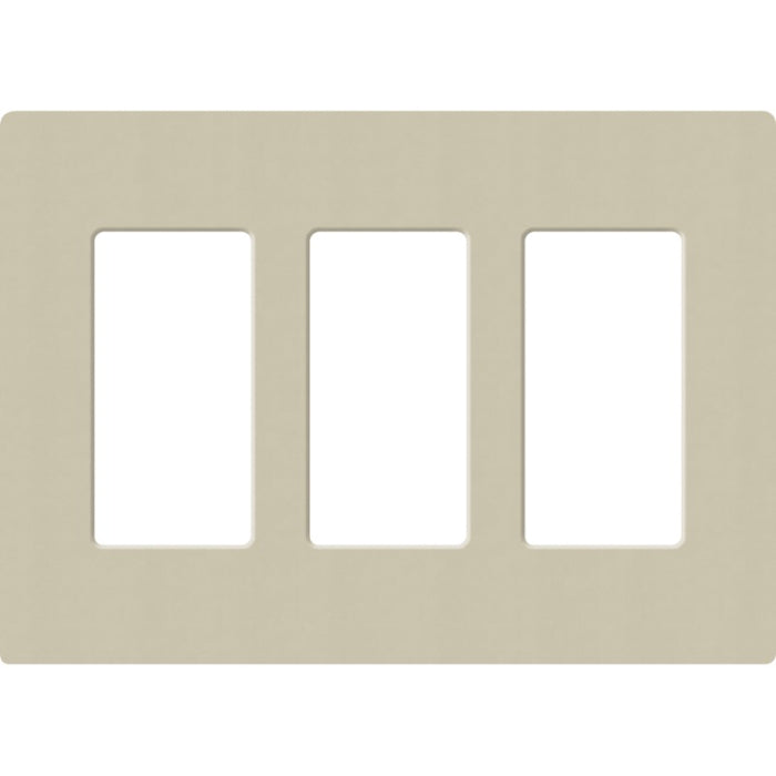 Lutron SC-3-CY Claro Screwless Designer Wall Plate W/Three Gang, Clay Finish
