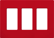 Lutron SC-3-HT Claro Screwless Designer Wall Plate W/Three Gang, Hot Finish