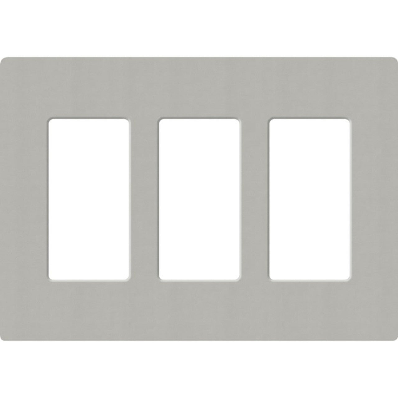 Lutron SC-3-PB Claro Screwless Designer Wall Plate W/Three Gang, Pebble Finish