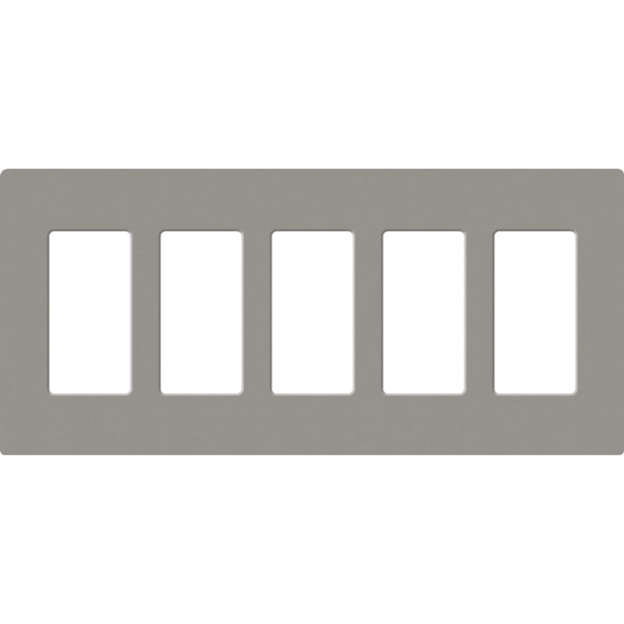 Lutron SC-5-CS Claro Decora Screwless Wall Plate W/Five Gang, Cobblestone Finish