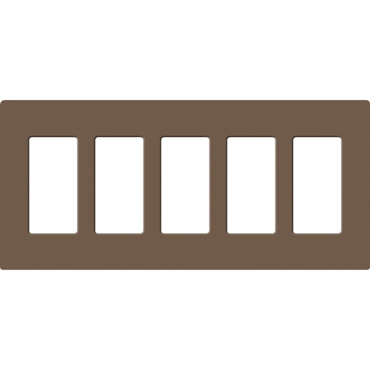 Lutron SC-5-EP Claro Decora Screwless Wall Plate W/Five Gang, Espresso Finish