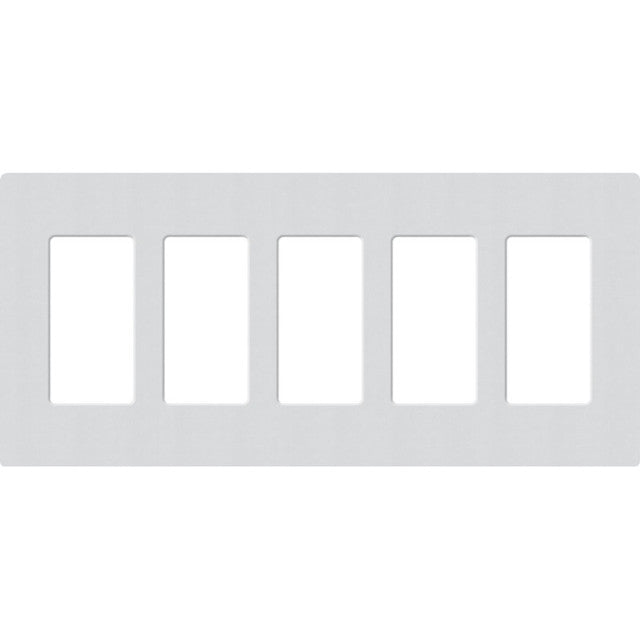 Lutron SC-5-MI Claro Decora Screwless Wall Plate W/Five Gang, Mist Finish