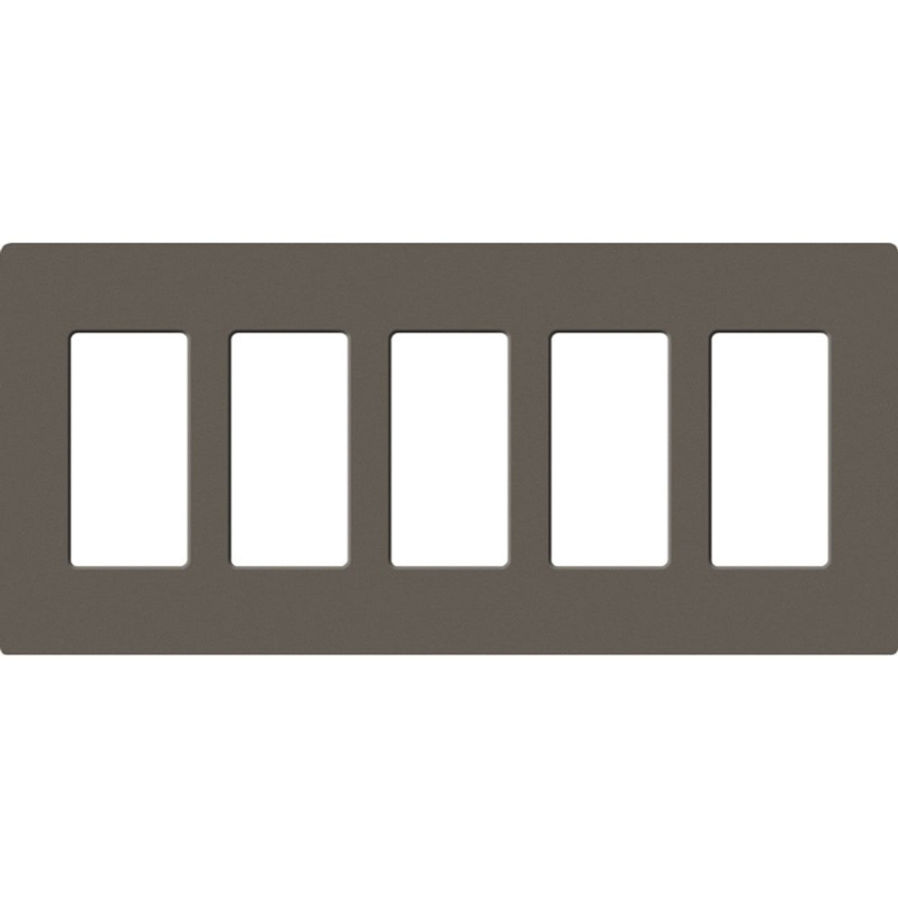 Lutron SC-5-TF Claro Decora Screwless Wall Plate W/Five Gang, Truffle Finish