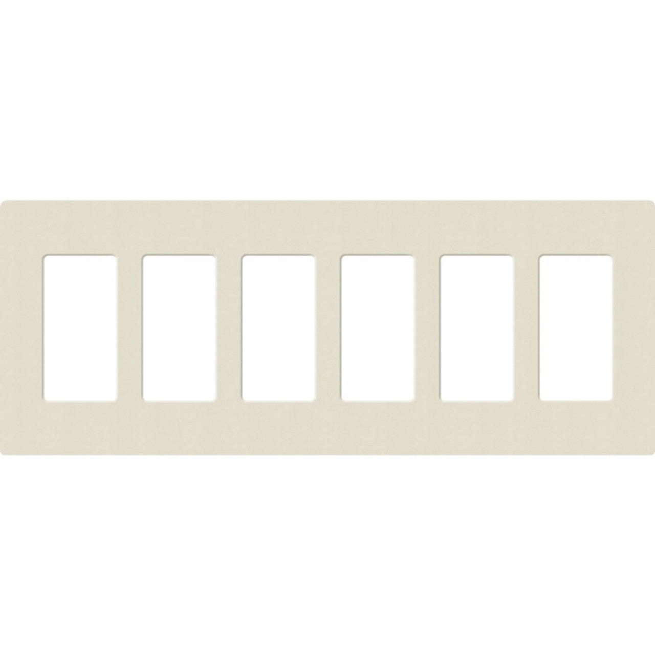 Lutron SC-6-PM Satin Decora Screwless Wall Plate W/Six Gang, Pumice Finish