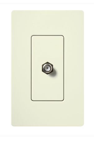 Lutron SC-CJ-BI Claro Cable Jack - Biscuit Finish